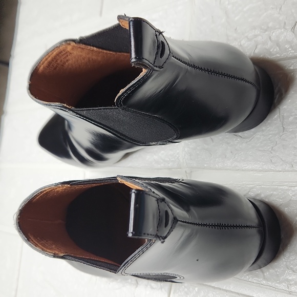 Madewell Nico Pointed Toe Black Chelsea Patent Leather Bootie - Picture 7 of 13